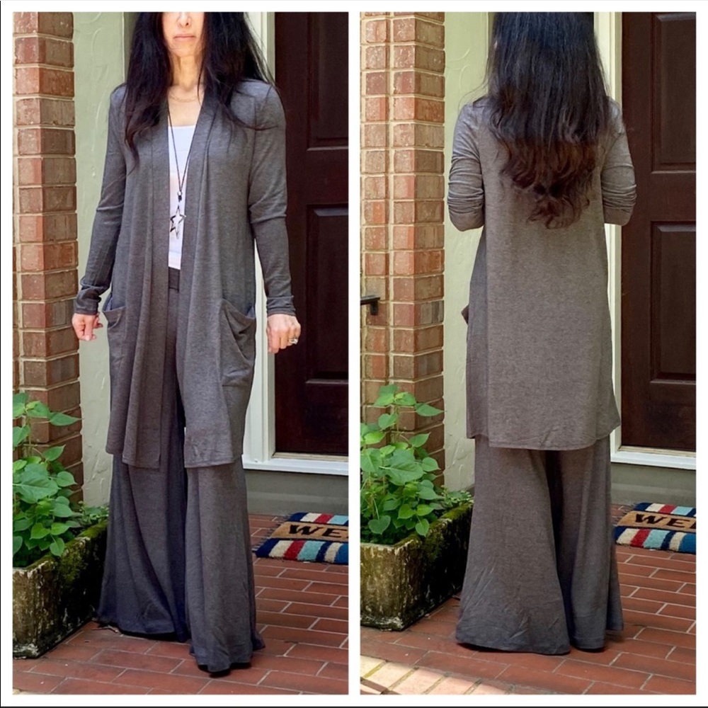 ✨RESTOCK✨BEST SELLING GREY FABULOUS WIDE LEG PANTS - Picture 3 of 5